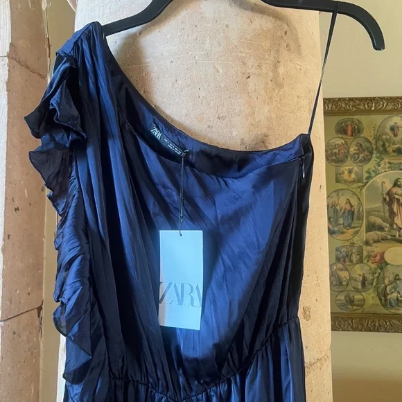 NWT Zara jumpsuit size S blue - Picture 2 of 9